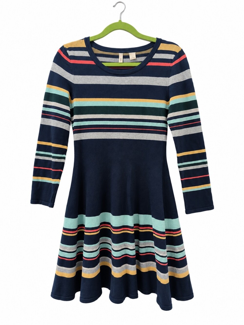 Anthropologie Moth Striped Knit Fit & Flare Dress